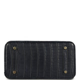 Pre-owned Hermes Birkin 25 Bleu Indigo Matte Alligator Gold Hardware