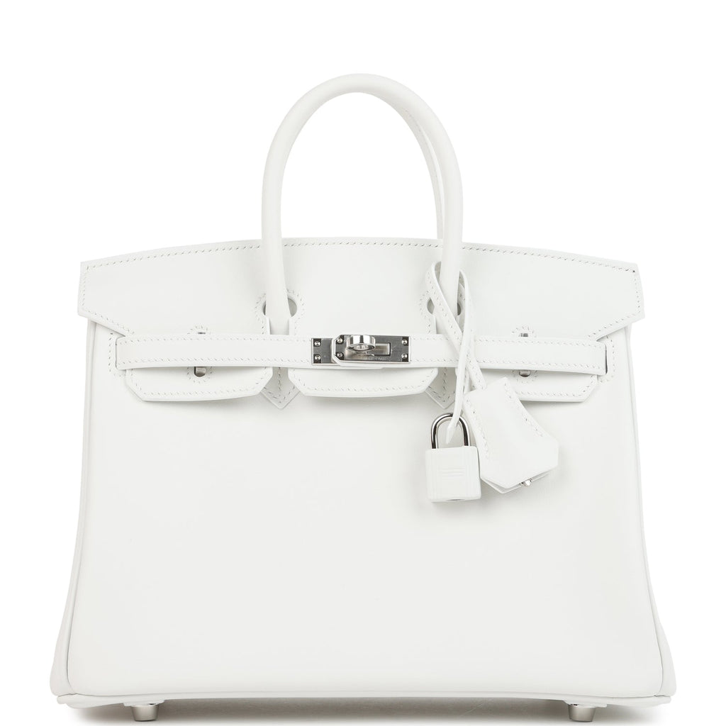 HERMES ホワイト シプレ Hermes Birkin 25 Retourne New White Swift Palladium Hardware