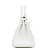 Hermes Birkin 25 New White Swift Palladium Hardware