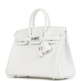 Hermes Birkin 25 New White Swift Palladium Hardware