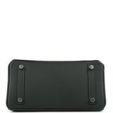 Hermes Birkin 25 Tricolor Vert Fonce, Ardoise and Vert Peppermint Epsom Palladium Hardware