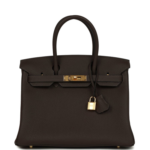 Hermes Birkin 30 Ebene Togo Gold Hardware