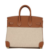 Hermes Birkin 25 Ecru and Gold Toile H Canvas and Gold Swift Gold Hardware - Thumbnail View 4