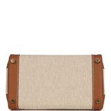 Hermes Birkin 25 Ecru and Gold Toile H Canvas and Gold Swift Gold Hardware - Thumbnail View 6