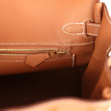 Hermes Birkin 25 Ecru and Gold Toile H Canvas and Gold Swift Gold Hardware - Thumbnail View 9