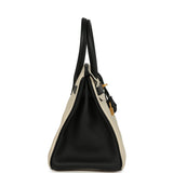 Pre-owned Hermes Special Order (HSS) Birkin 30 Craie and Black Togo Brushed Gold Hardware - Thumbnail View 3