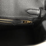 Pre-owned Hermes Special Order (HSS) Birkin 30 Craie and Black Togo Brushed Gold Hardware - Thumbnail View 9