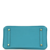 Pre-owned Hermes Birkin 30 Turquoise Togo Gold Hardware