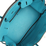 Pre-owned Hermes Birkin 30 Turquoise Togo Gold Hardware