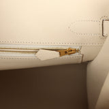 Pre-owned Hermes Birkin 30 Craie Epsom Rose Gold Hardware