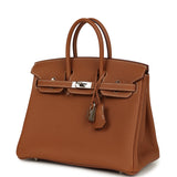 Pre-owned Hermes Birkin 25 Gold Togo Palladium Hardware - Thumbnail View 5
