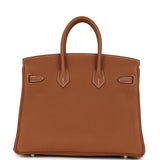 Pre-owned Hermes Birkin 25 Gold Togo Palladium Hardware - Thumbnail View 4