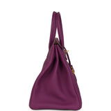 Pre-owned Hermes Birkin 35 Anemone Togo Gold Hardware