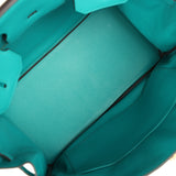 Pre-owned Hermes Birkin 35 Bleu Paon Togo Gold Hardware