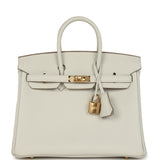 Hermes Birkin 25 Gris Pale Togo Gold Hardware