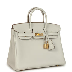 Hermes Birkin 25 Gris Pale Togo Gold Hardware