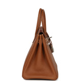 Pre-owned Hermes Birkin 25 Gold Togo Palladium Hardware