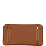 Pre-owned Hermes Birkin 25 Gold Togo Palladium Hardware