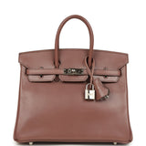 Pre-owned Hermes Birkin 25 Griolet Tadelakt Palladium Hardware - Thumbnail View 1