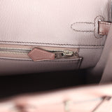 Pre-owned Hermes Birkin 25 Griolet Tadelakt Palladium Hardware - Thumbnail View 9