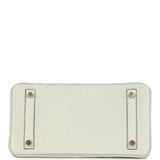 Hermes Special Order (HSS) Birkin 25 Gris Perle Verso Ostrich Brushed Gold Hardware