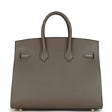 Hermes Birkin Sellier 25 Etain Epsom Gold Hardware