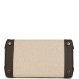 Hermes Birkin 25 Ecru-Beige Toile H Canvas and Ecorce Swift Permabrass Hardware - Thumbnail View 6