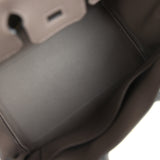 Hermes Birkin 25 Ecru-Beige Toile H Canvas and Ecorce Swift Permabrass Hardware - Thumbnail View 8