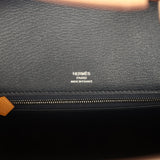 Pre-owned Hermes Casaque Birkin Sellier 30 Sesame and Etoupe Epsom Palladium Hardware