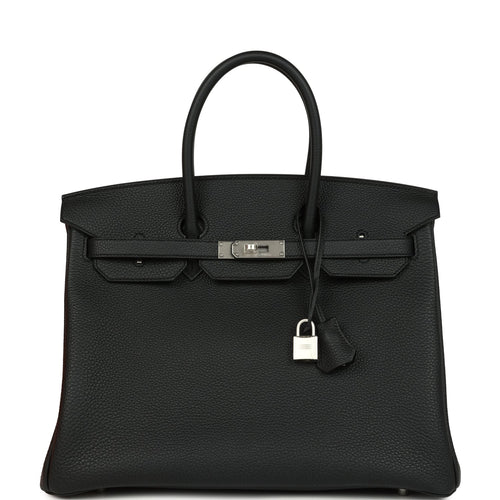Hermes Birkin 35 Black Togo Brushed Palladium Hardware