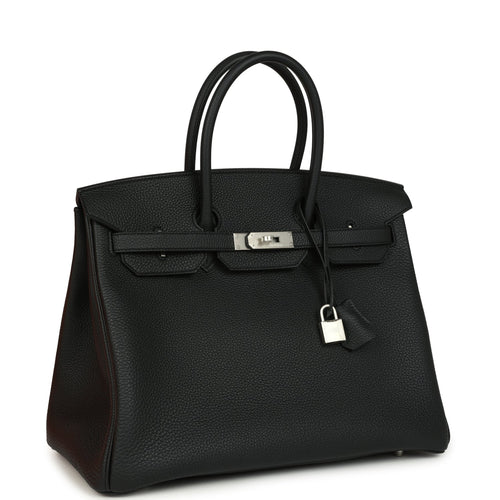 Hermes Birkin 35 Black Togo Brushed Palladium Hardware