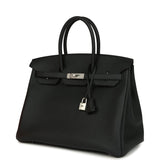 Hermes Birkin 35 Black Togo Brushed Palladium Hardware