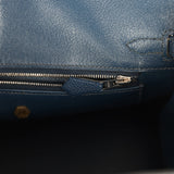 Pre-owned Jay Ahr Hermes Birkin 25 Bleu de Prusse Togo with Bandana Embroidery Palladium Hardware Payment 2