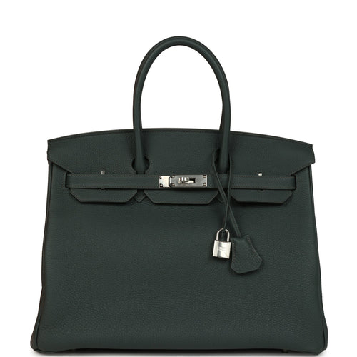 Hermes Birkin 35 Vert Mangrove Togo Palladium Hardware