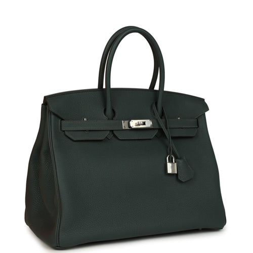 Hermes Birkin 35 Vert Mangrove Togo Palladium Hardware