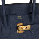 Hermes Birkin 35 Bleu Navy Togo Gold Hardware