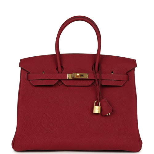 Hermes Birkin 35 Rubis Togo Gold Hardware