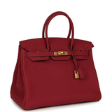 Hermes Birkin 35 Rubis Togo Gold Hardware