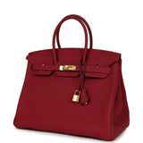 Hermes Birkin 35 Rubis Togo Gold Hardware