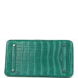 Hermes Birkin 35 Malachite Matte Porosus Crocodile Palladium Hardware - Thumbnail View 6