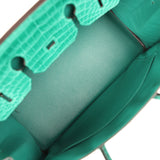Hermes Birkin 35 Malachite Matte Porosus Crocodile Palladium Hardware - Thumbnail View 8