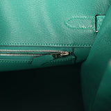 Hermes Birkin 35 Malachite Matte Porosus Crocodile Palladium Hardware - Thumbnail View 9