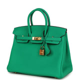 Hermes Birkin 25 Menthe Togo Gold Hardware