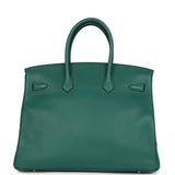 Pre-owned Hermes Birkin 35 Malachite Clemence Palladium Hardware - Thumbnail View 4