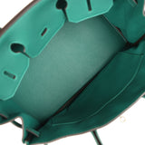 Pre-owned Hermes Birkin 35 Malachite Clemence Palladium Hardware - Thumbnail View 8