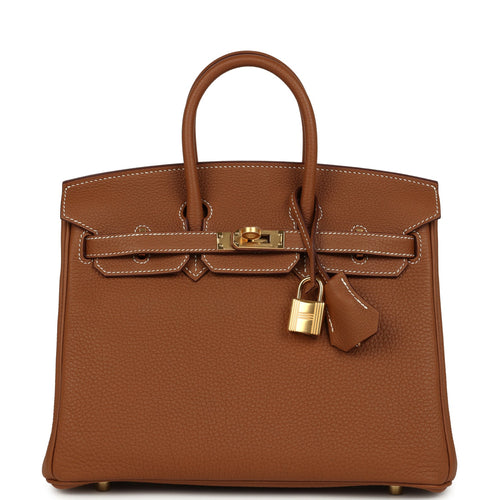 Hermes Birkin 25 Gold Togo Gold Hardware