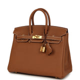 Hermes Birkin 25 Gold Togo Gold Hardware