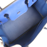 Pre-owned Hermes Special Order (HSS) Birkin 30 Bleu Electric and Bleu Saphir Epsom Brushed Gold Hardware