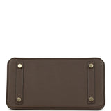 Hermes Birkin 25 Tri-color Ecorce, Etoupe and Black Epsom Gold Hardware