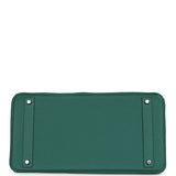 Pre-owned Hermes Birkin 40 Malachite Togo Palladium Hardware